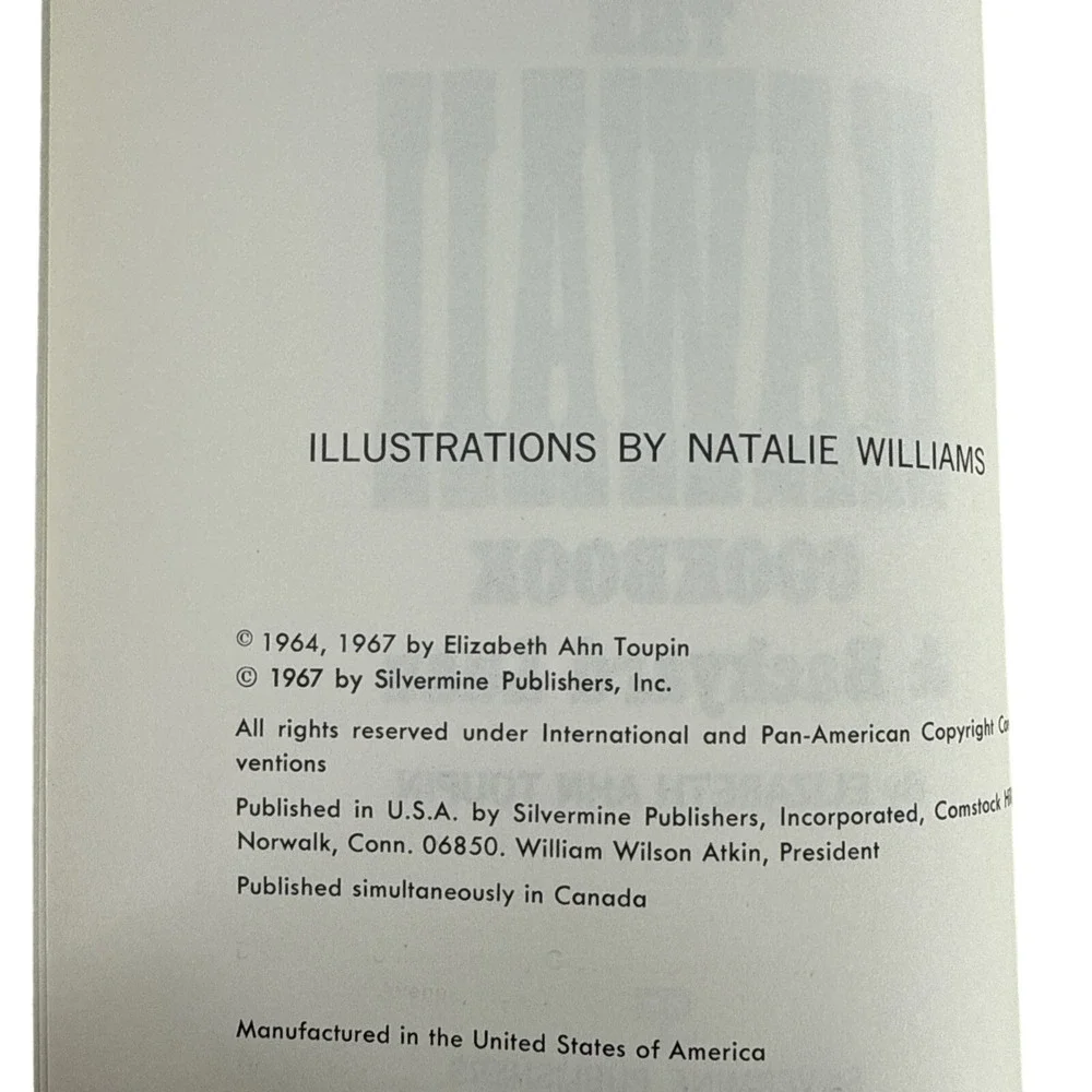 Hawaii Cookbook and Backyard Luau Elizabeth Ahn Toupin James Michener‎ Vintage